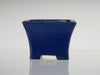 Fluted Square Blue Container